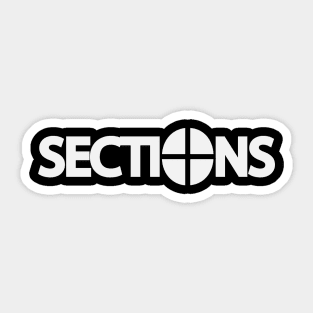 Sections text design Sticker